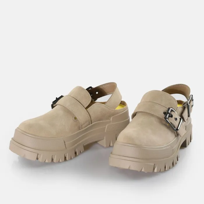 Aspha Clog Snd Bs Beige Buffalo LaceUps and Loafer Aspha Clog Snd Bs Beige Buffalo LaceUps and Loafer