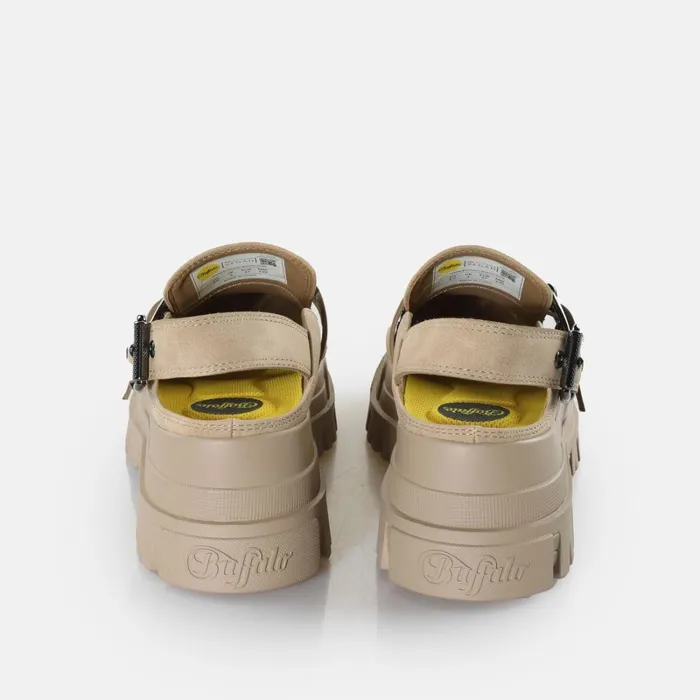 Aspha Clog Snd Bs Beige Buffalo LaceUps and Loafer Aspha Clog Snd Bs Beige Buffalo LaceUps and Loafer