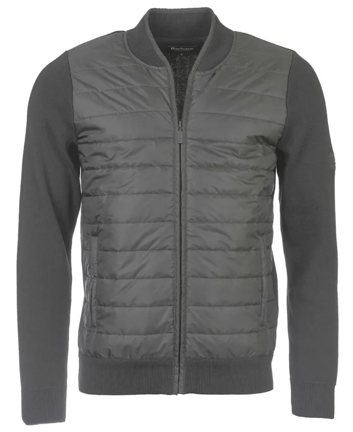 Baffle Quilted Sweatshirt Storm Marl Men Barbour Cardigans