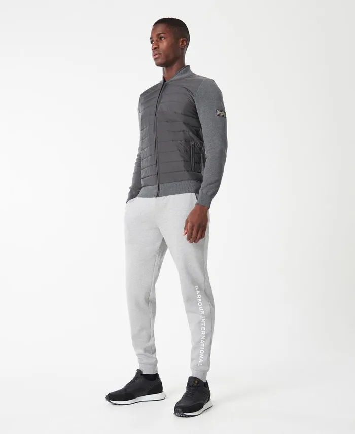 Baffle Quilted Sweatshirt Storm Marl Men Barbour Cardigans