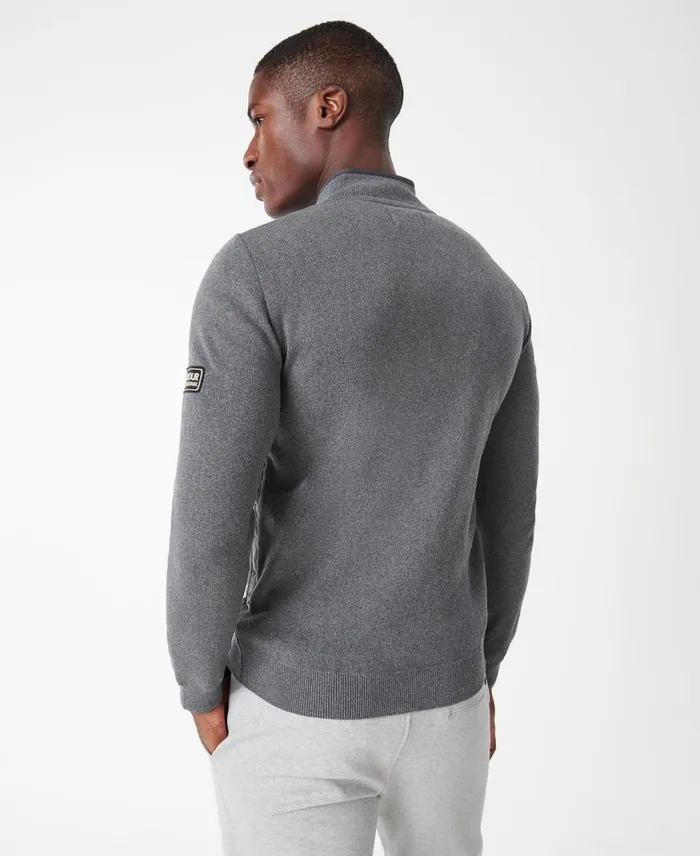 Baffle Quilted Sweatshirt Storm Marl Men Barbour Cardigans