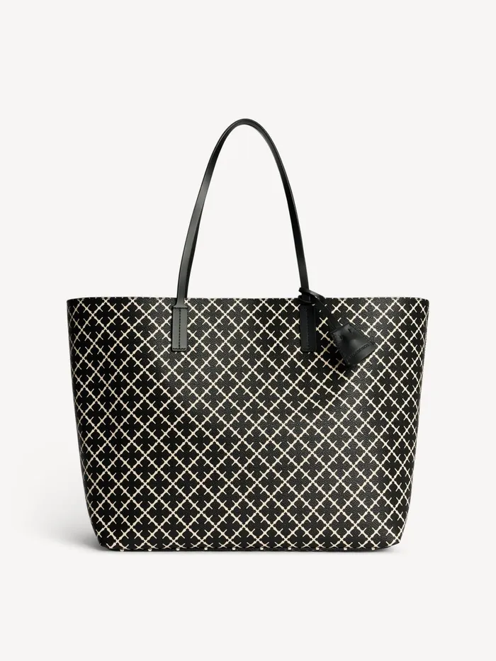 Bags Women By Malene Birger Abi Printed Tote Bag Black