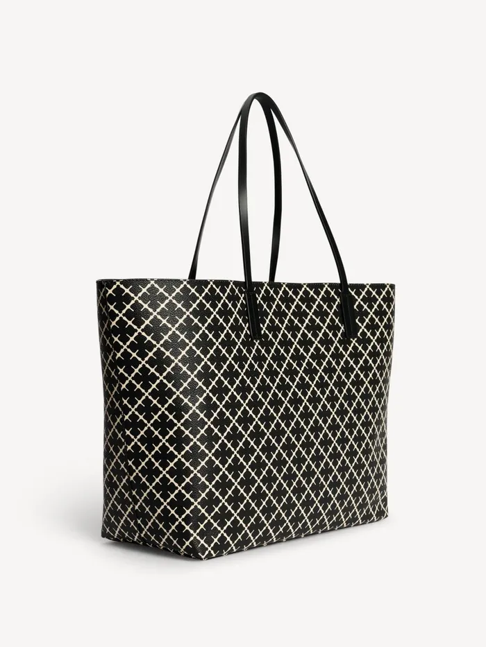 Bags Women By Malene Birger Abi Printed Tote Bag Black
