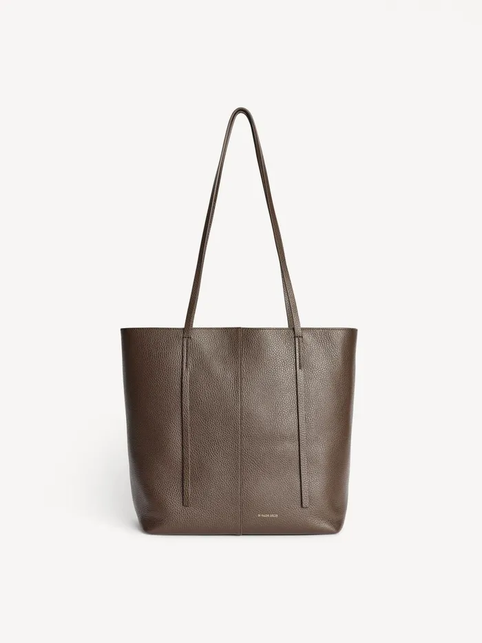 Bags Women By Malene Birger Abilso Leather Tote Bag Coffee Bean