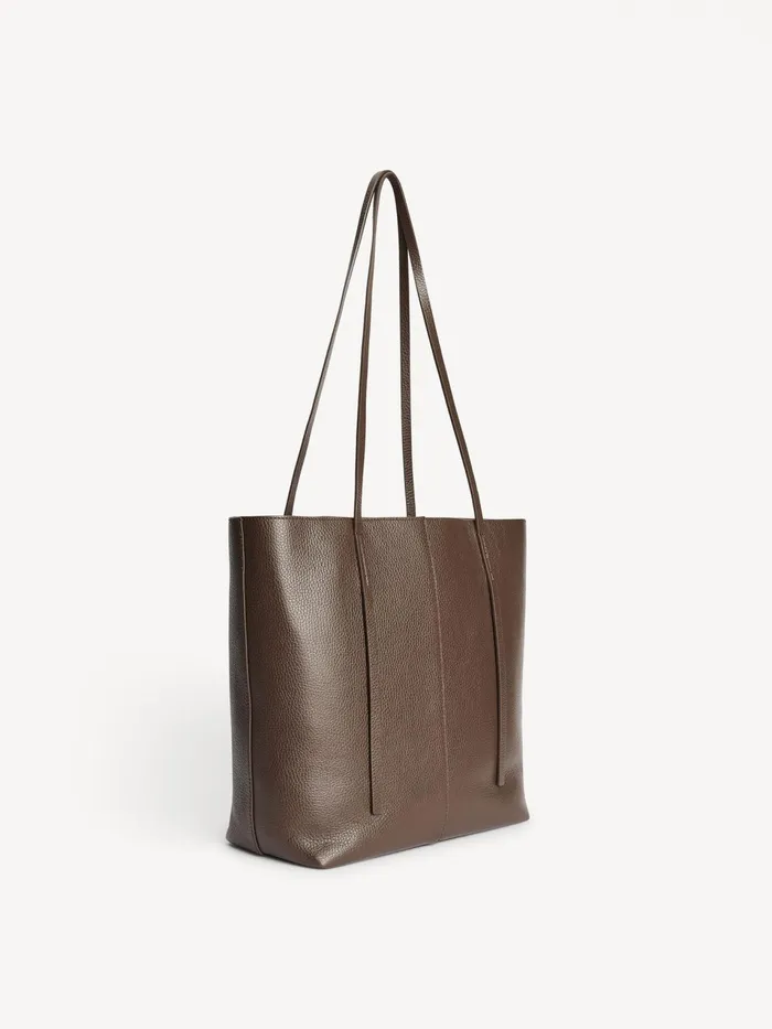 Bags Women By Malene Birger Abilso Leather Tote Bag Coffee Bean