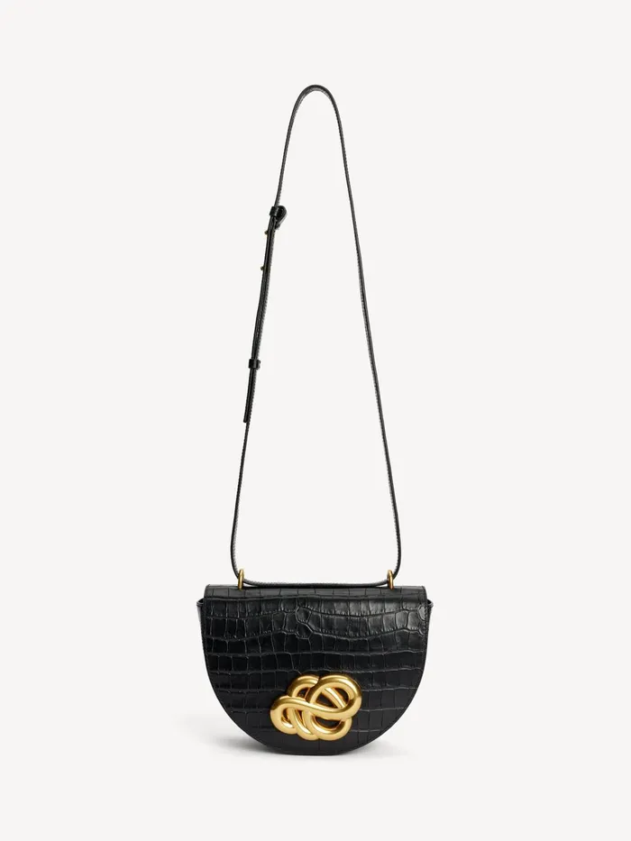 Bags Women By Malene Birger Cebella Leather Shoulder Bag Black