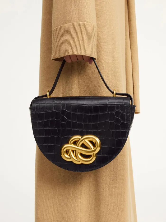 Bags Women By Malene Birger Cebella Leather Shoulder Bag Black