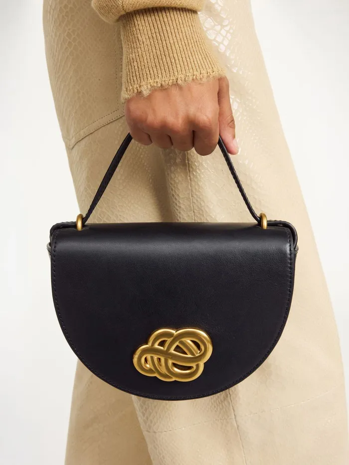 Bags Women By Malene Birger Cebelle Leather Shoulder Bag Black