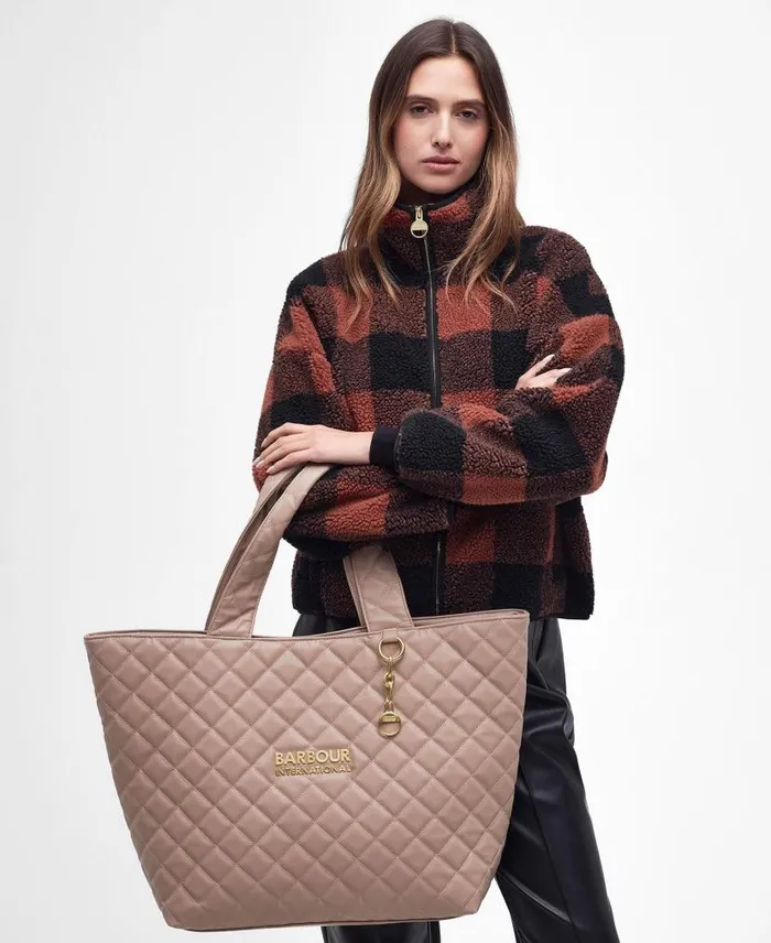Battersea Tote Bag Classic Black Women Barbour Bags and Luggage