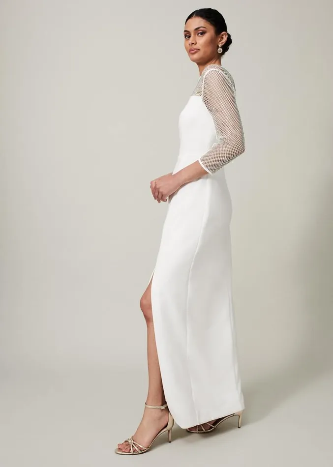 Belle Embellished Maxi Dress Ivory Women Phase Eight Dresses