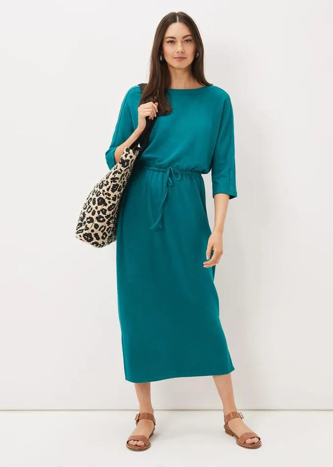 Belle Tie Waist Dress Peacock Women Phase Eight Dresses