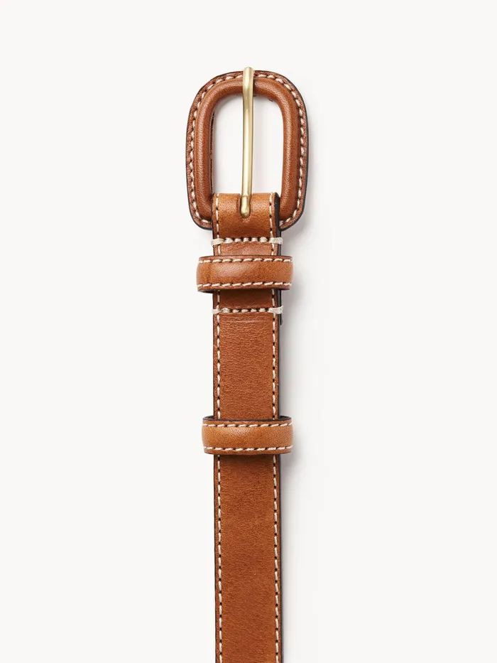Belts Women By Malene Birger Salio Leather Belt Caramel Cafe