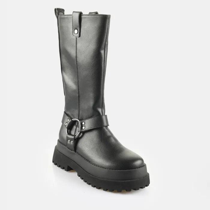 Bfl Pluto Biker Hi 8211 Vegan Nappa 8211 Black Black Buffalo Boots and AnkleBoots Bfl Pluto Biker Hi 8211 Vegan Nappa 8211 Black Black Buffalo Boots and AnkleBoots