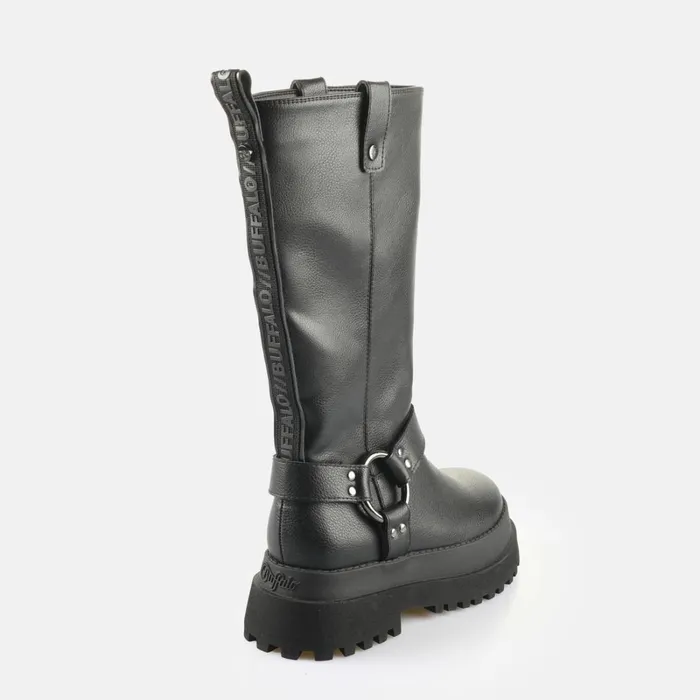Bfl Pluto Biker Hi 8211 Vegan Nappa 8211 Black Black Buffalo Boots and AnkleBoots Bfl Pluto Biker Hi 8211 Vegan Nappa 8211 Black Black Buffalo Boots and AnkleBoots