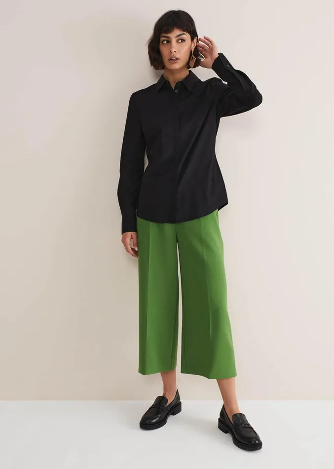 Black Fitted Shirt Black Women Phase Eight Shirts and Blouses