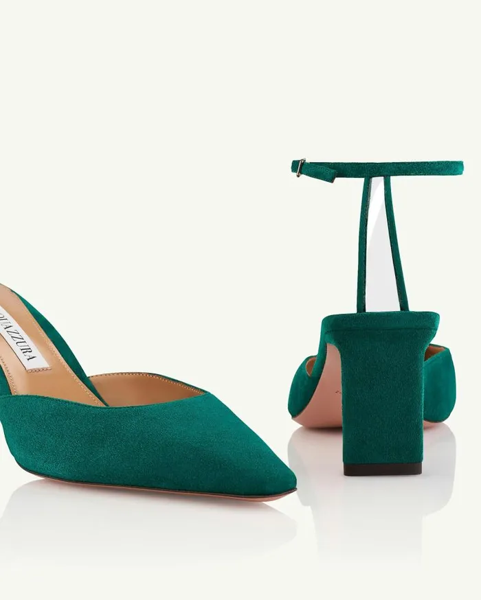 Blade Pump 65 Green Women Aquazzura Pumps Blade Pump 65 Green Women Aquazzura Pumps