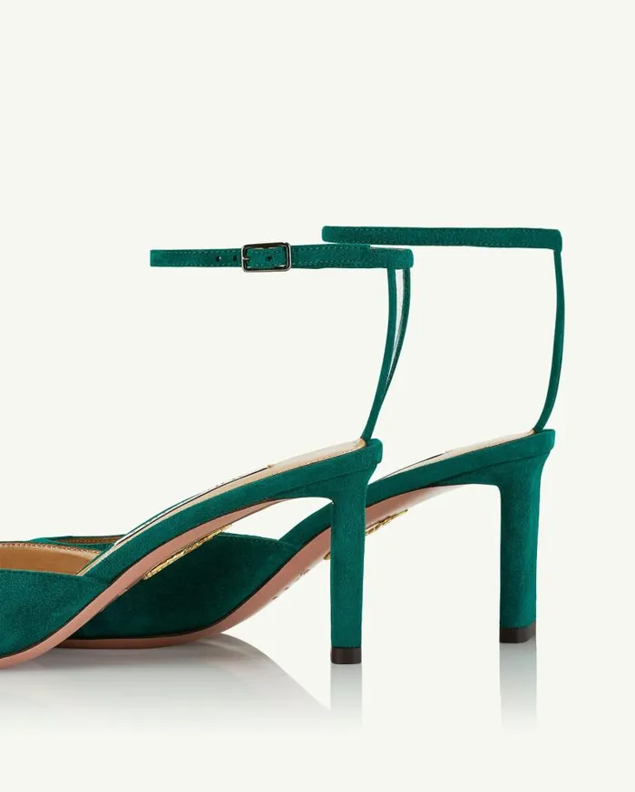 Blade Pump 65 Green Women Aquazzura Pumps Blade Pump 65 Green Women Aquazzura Pumps