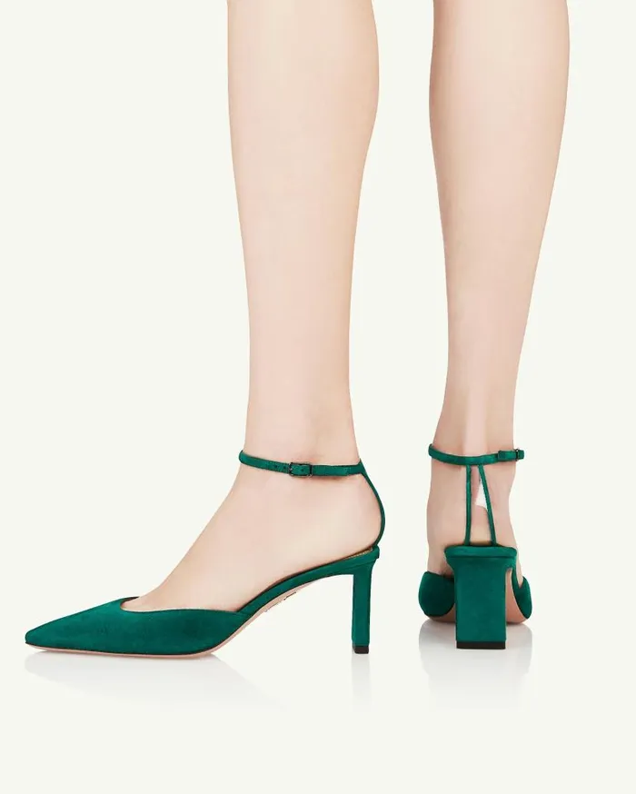 Blade Pump 65 Green Women Aquazzura Pumps Blade Pump 65 Green Women Aquazzura Pumps