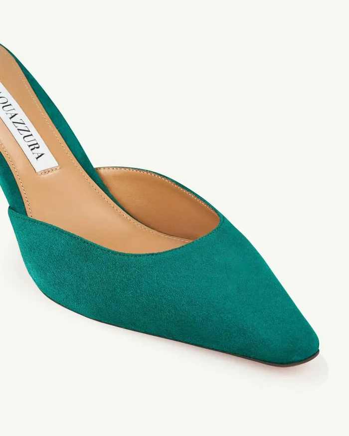 Blade Pump 65 Green Women Aquazzura Pumps Blade Pump 65 Green Women Aquazzura Pumps