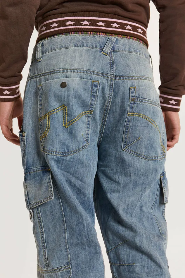 Blue Millennium Cargo Jeans Blue Men Jaded London Baggy Jeans Blue Millennium Cargo Jeans Blue Men Jaded London Baggy Jeans
