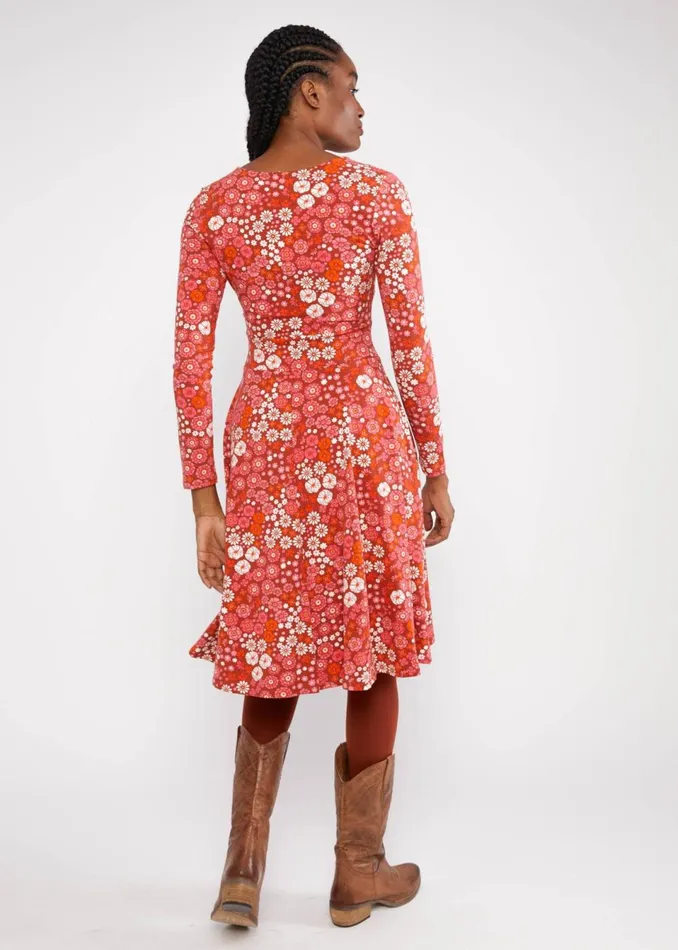 Blutsgeschwister Autumn Dress Hot Knot Brown Women Dresses