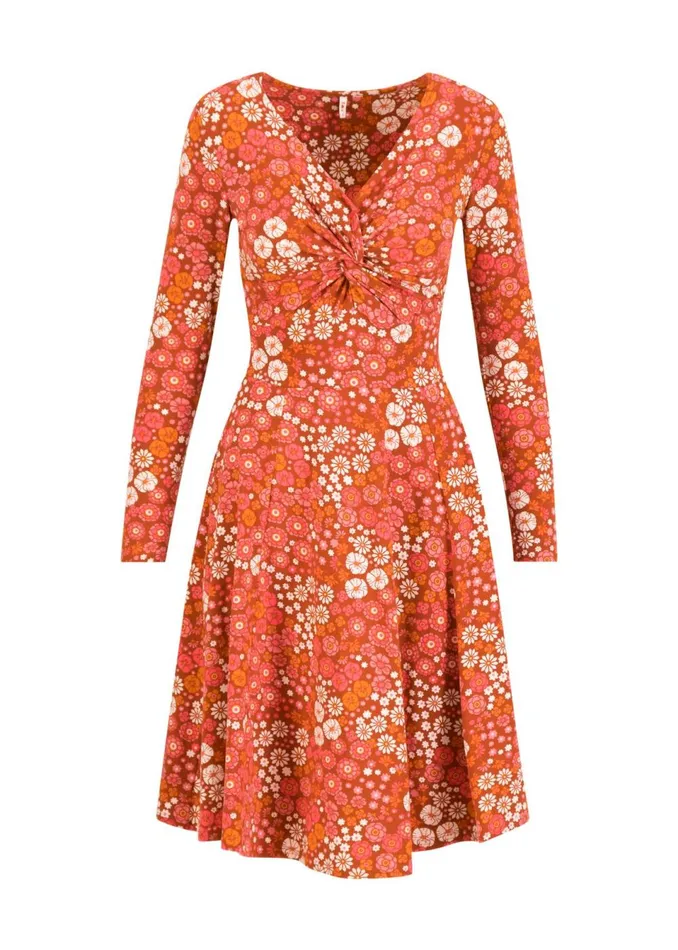 Blutsgeschwister Autumn Dress Hot Knot Brown Women Dresses