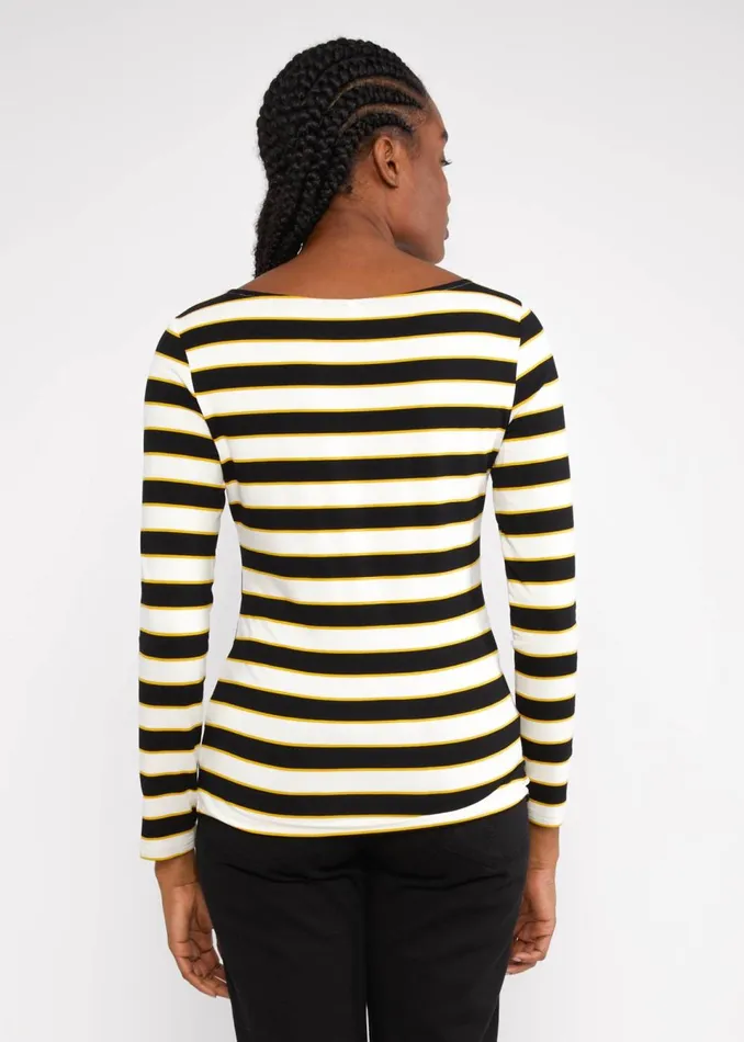 Blutsgeschwister Breton Shirt Sweet Sailorette White Women Tops
