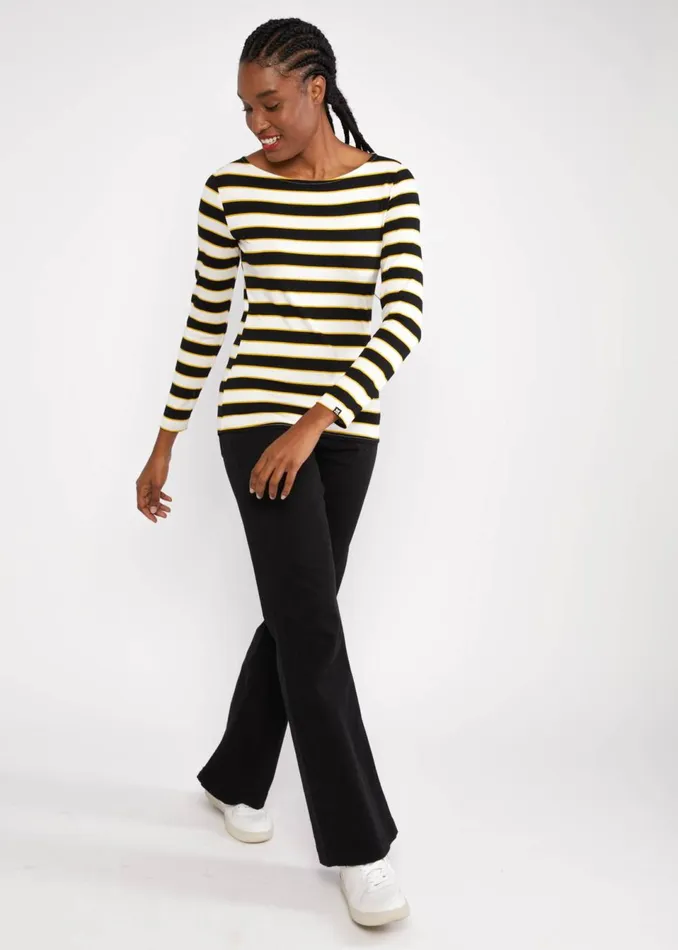 Blutsgeschwister Breton Shirt Sweet Sailorette White Women Tops