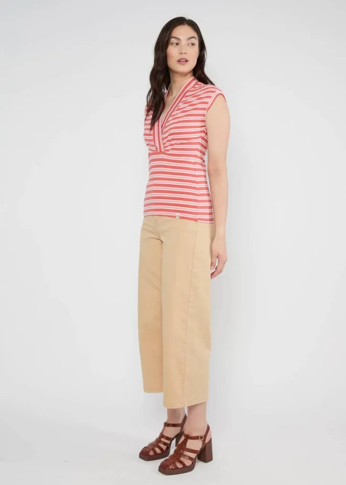 Blutsgeschwister Breton Shirt Virgin Venus Red Women Tops