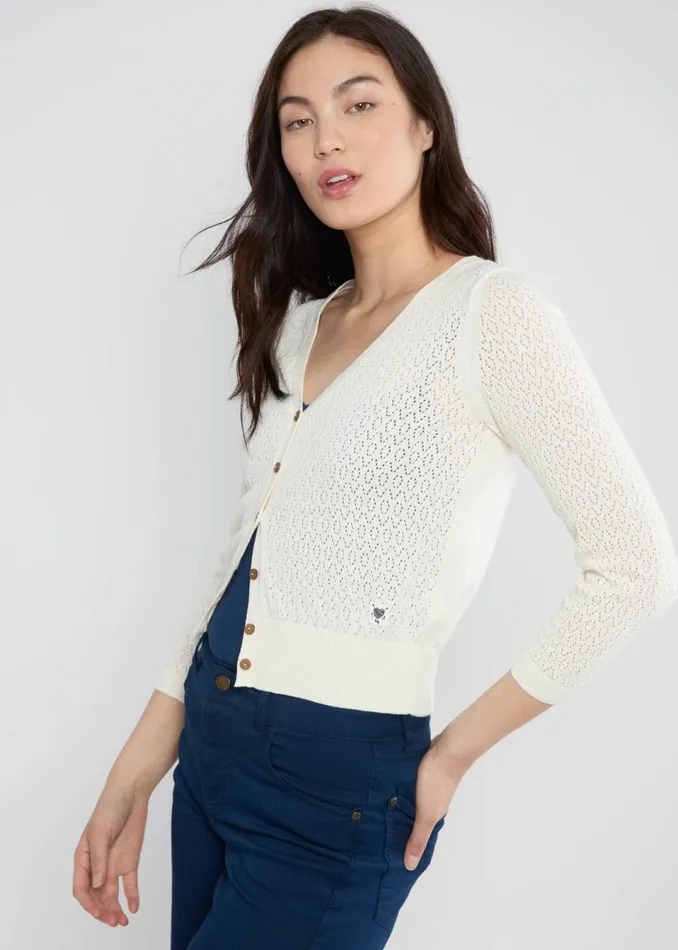 Blutsgeschwister Cardigan Sweet Petite White Women Cardigans