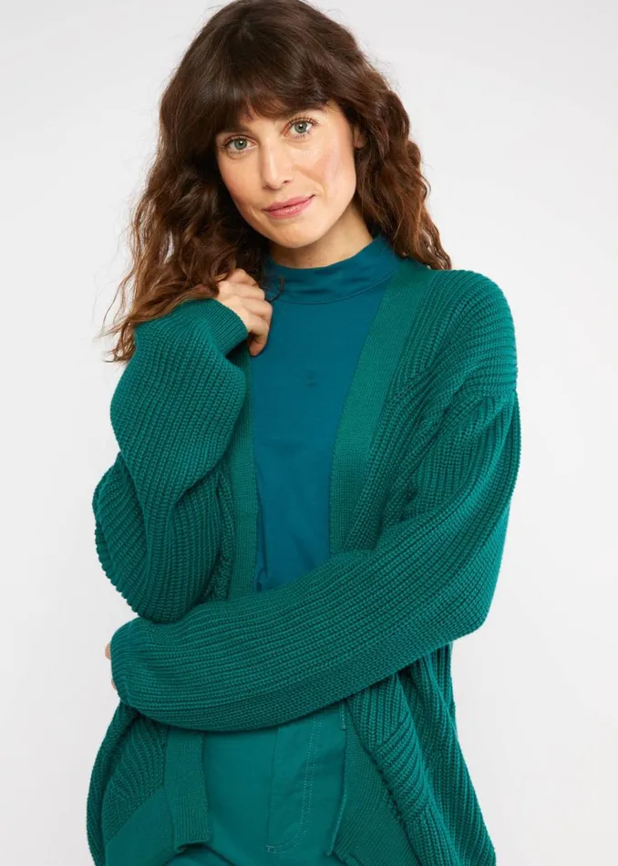 Blutsgeschwister Cardigan Yes We Cardy Green Women Cardigans