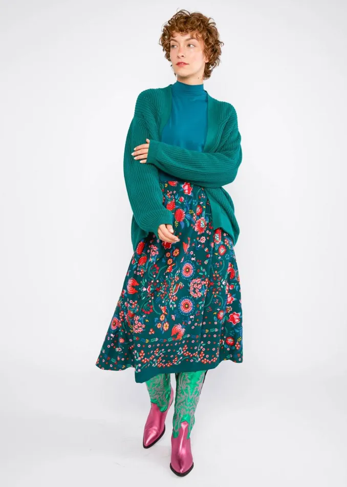 Blutsgeschwister Cardigan Yes We Cardy Green Women Cardigans