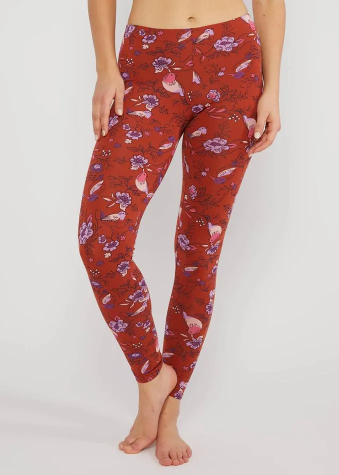 Blutsgeschwister Cotton Leggings Lovely Legs Brown Women Trousers