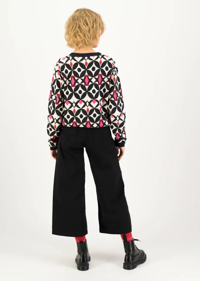 Blutsgeschwister Culottes High Waist Culotte Black Women Trousers