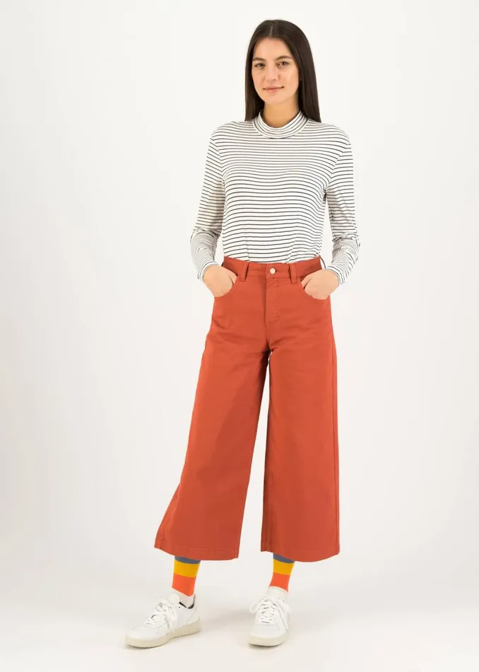 Blutsgeschwister Culottes High Waist Culotte Red Women Trousers