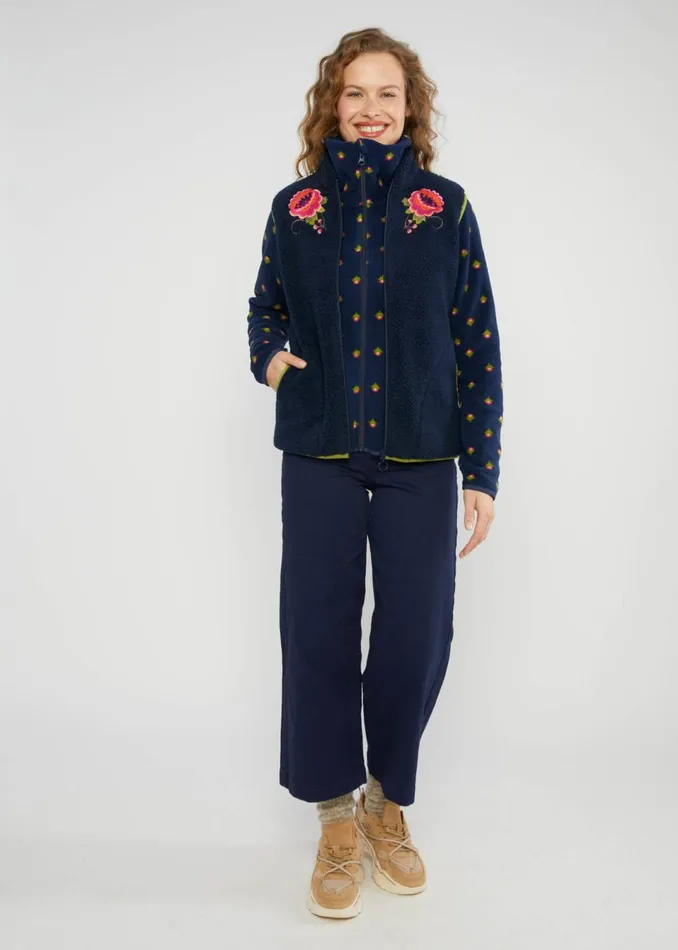 Blutsgeschwister Gilet Smoochy Woods Vest Blue Women Jackets and Coats