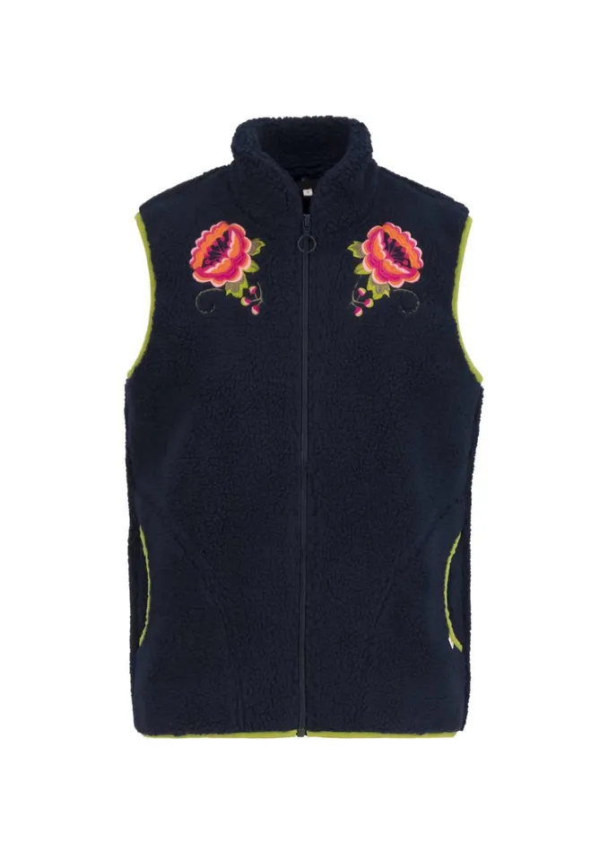 Blutsgeschwister Gilet Smoochy Woods Vest Blue Women Jackets and Coats