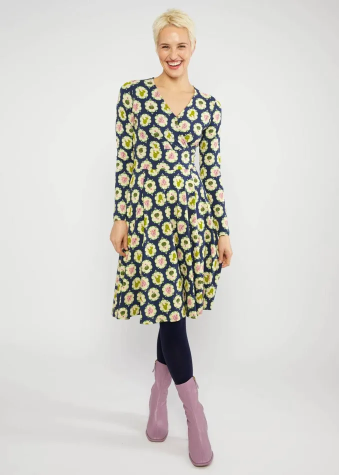 Blutsgeschwister Jersey Dress Shalala Tralala Blue Women Dresses