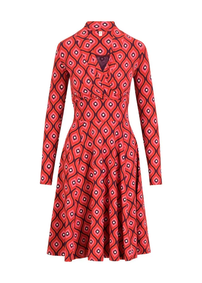 Blutsgeschwister Jersey Dress Shalala Tralala Shawl Red Women Dresses