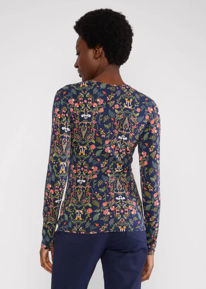 Blutsgeschwister Jersey Top Hot Knot Power Blue Women Tops