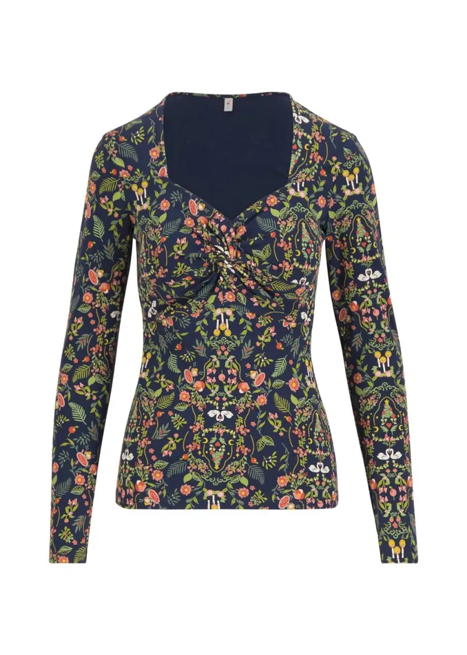Blutsgeschwister Jersey Top Hot Knot Power Blue Women Tops