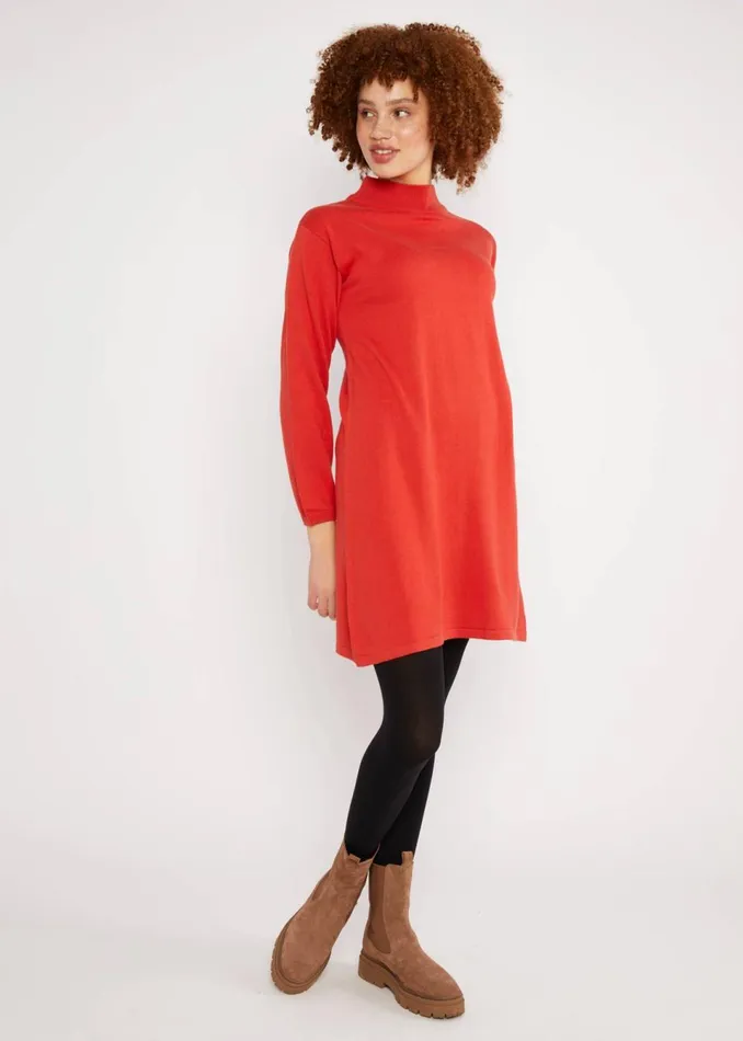 Blutsgeschwister Jumper Dress Straight And Easy Red Women Dresses