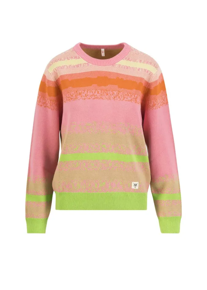 Blutsgeschwister Knitted Jumper Cosy Storyteller Green Women Knitted Jumpers