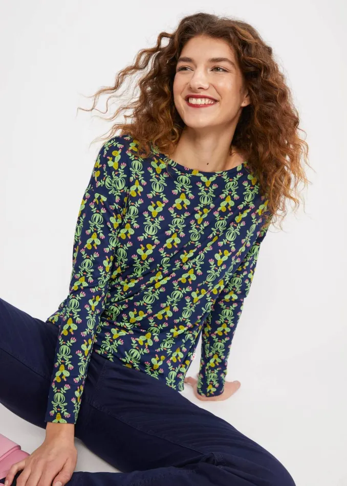 Blutsgeschwister Longsleeve Carry Me Home Blue Women Tops