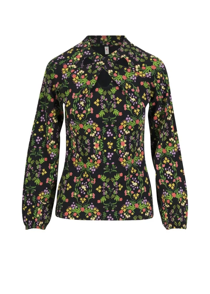 Blutsgeschwister Longsleeve Poetic Garden Boho Black Women Tops
