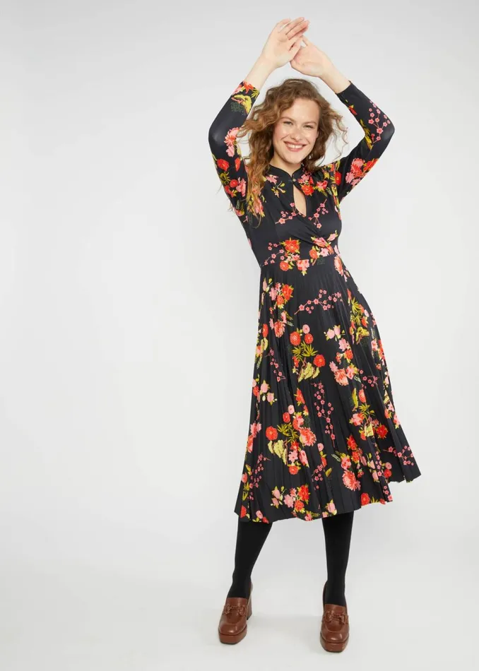 Blutsgeschwister Midi Dress Dazzling Dreamscape Black Women Dresses