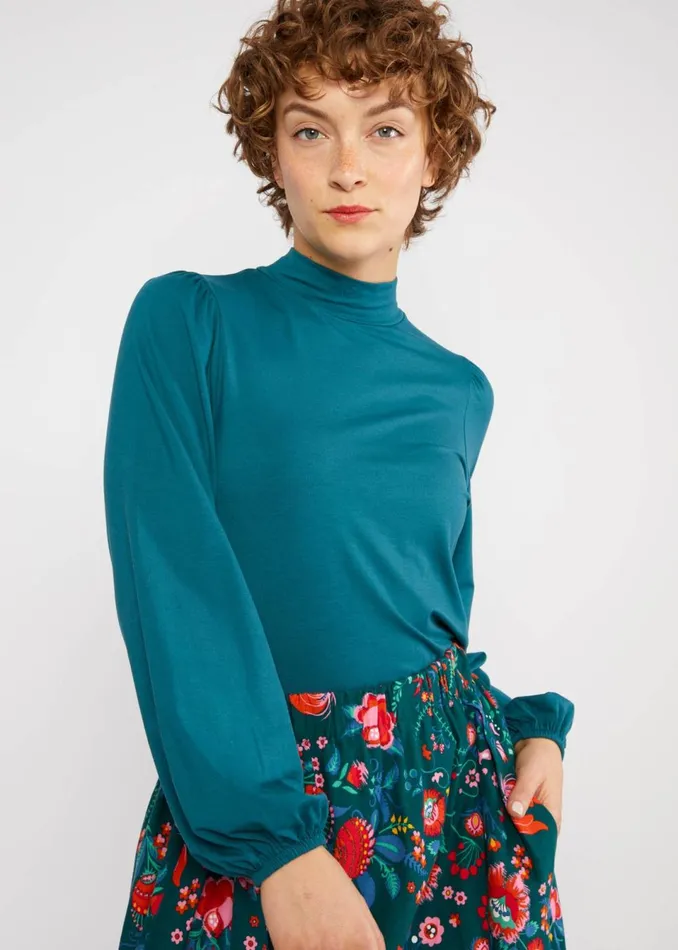 Blutsgeschwister Midi Skirt Swing Around The Clock Green Women Skirts
