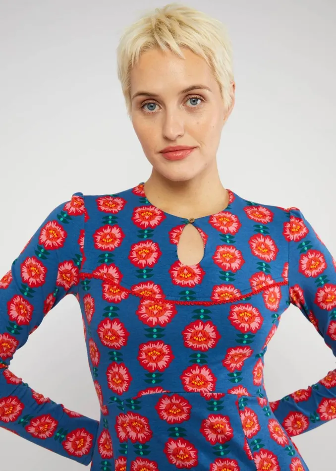 Blutsgeschwister Mini Dress Lucky Mrs Lovely Blue Women Dresses