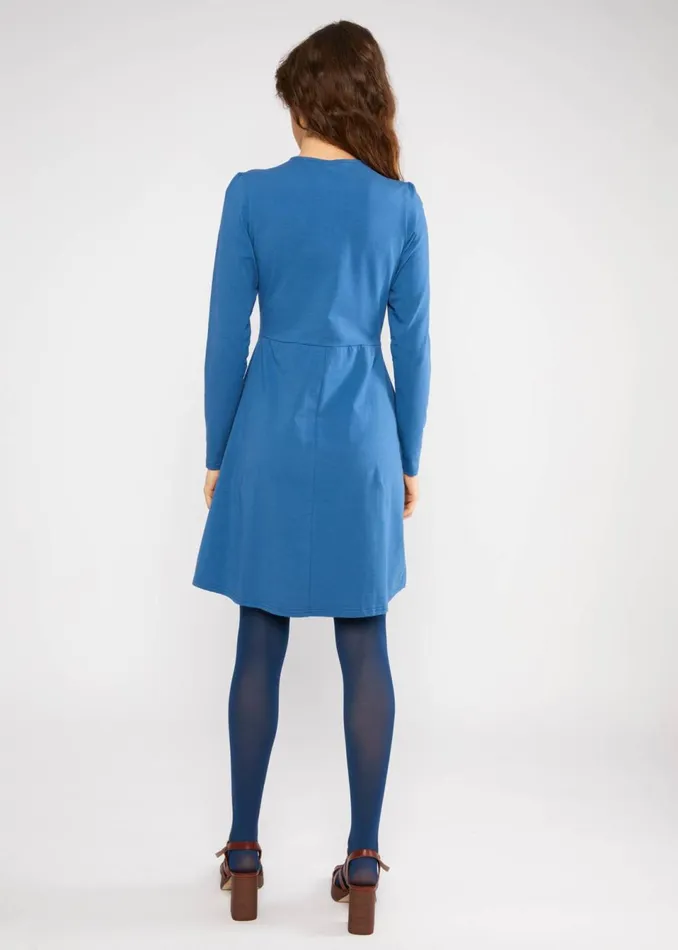 Blutsgeschwister Mini Dress Lucky Mrs Lovely Western Blue Women Dresses