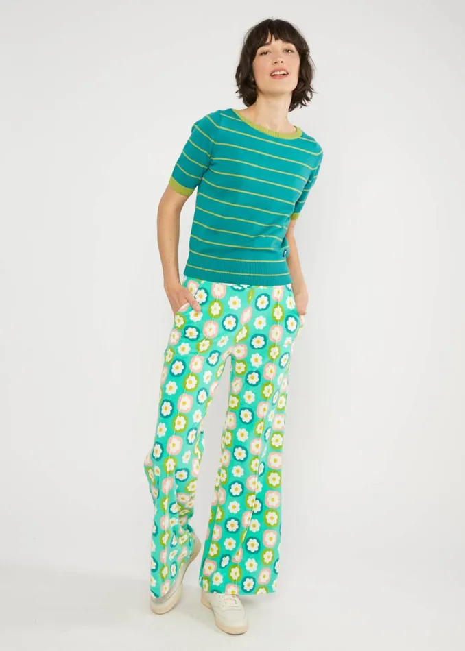 Blutsgeschwister Slacks Bell Bottom Beauty Green Women Trousers